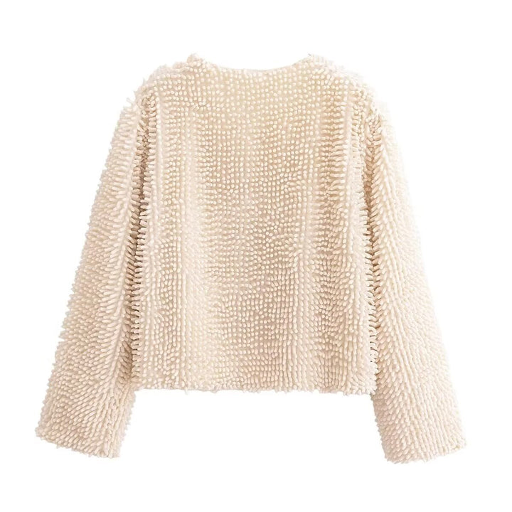 Femme Tekstureret Fuzzy Cropped Jakke Stilla