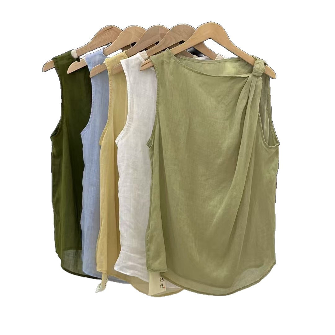 Femme Elegante Asymmetrisk Tanktop Stilla