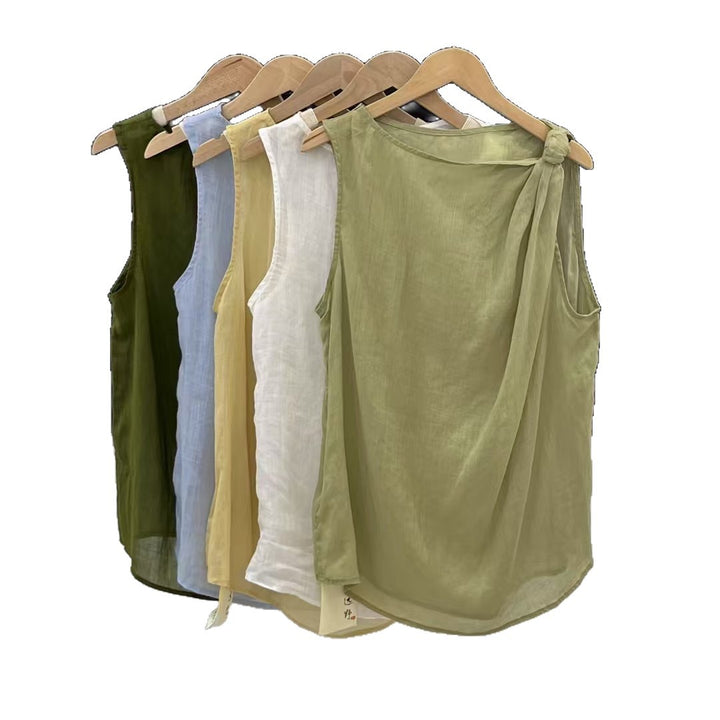 Femme Elegante Asymmetrisk Tanktop Stilla