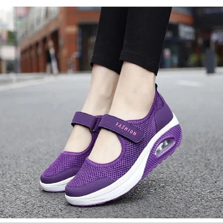 Damer Sporty Sneakers med justerbar velcro og åndbart overmateriale Stilla