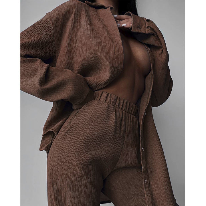Dame Elegant Jumpsuit med V-hals og bredt ben Stilla