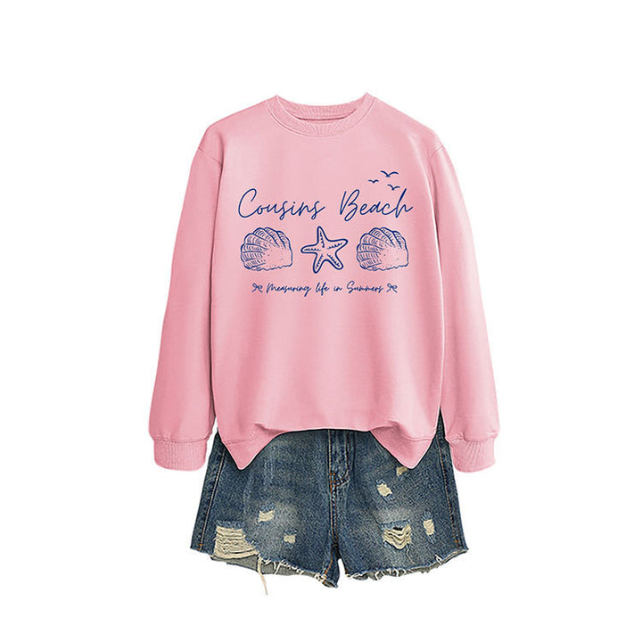 Kvinders sweatshirt med maritimt motiv og komfortabel pasform Stilla