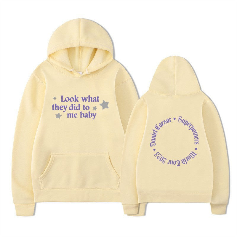 Kvinders hætte sweatshirt med kreativt slogan og unikt design Skovae