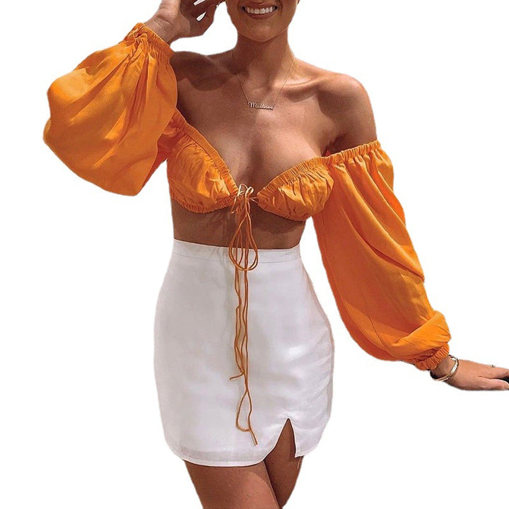 Dame Elegant og trendy top med voluminøse ærmer Stilla