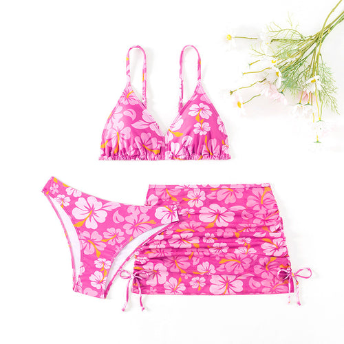 Dame Floral Wickelbikini Sæt Stilla