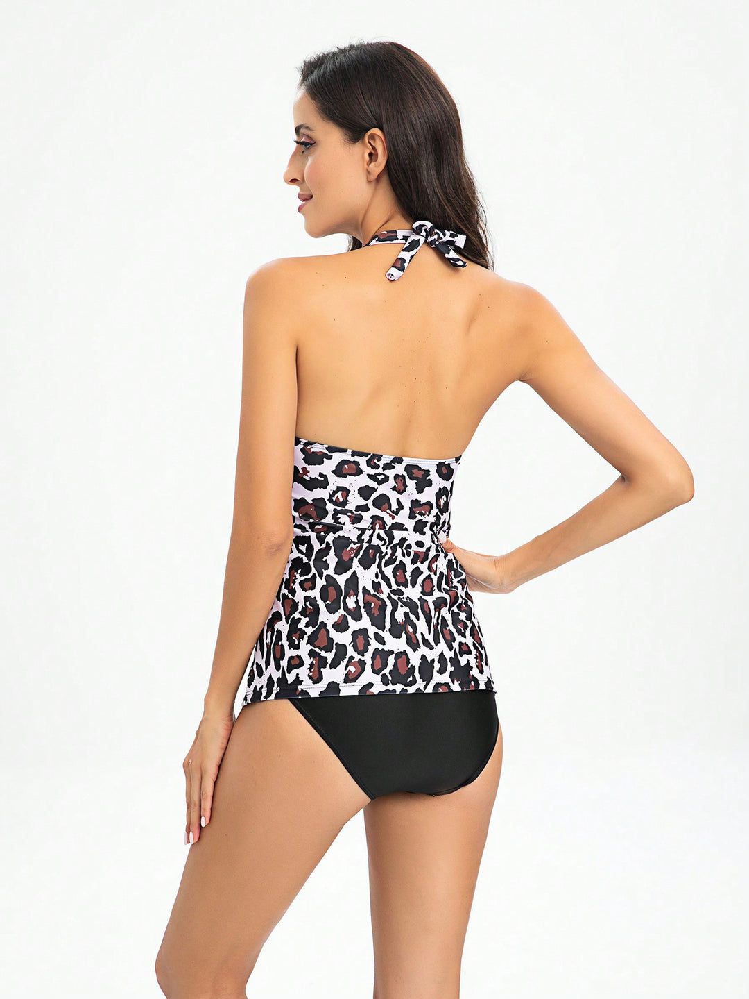 Dame Tankini med raffineret Leo-design og flydende top Stilla