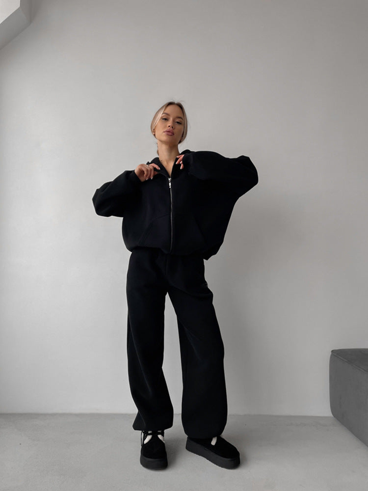 Kvinder casual hoodie og joggingbukser sæt Skovae
