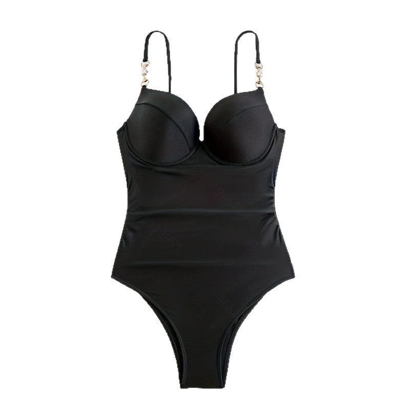 Damer ensartet badedragt med elegant bustier-design og justerbare stropper Skovae
