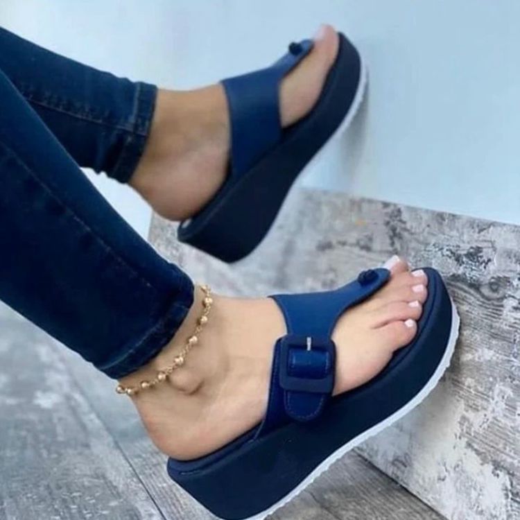 Dame mode Plateau-sandaler med justerbar rem Stilla