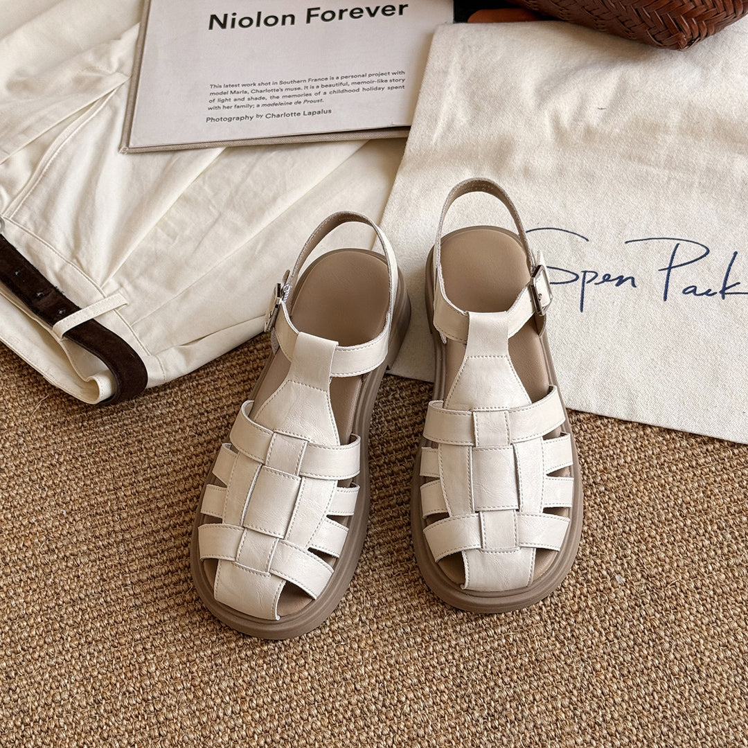 Femme Vevet Læder Slingback Sandaler Stilla