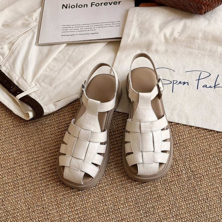 Femme Vevet Læder Slingback Sandaler Stilla