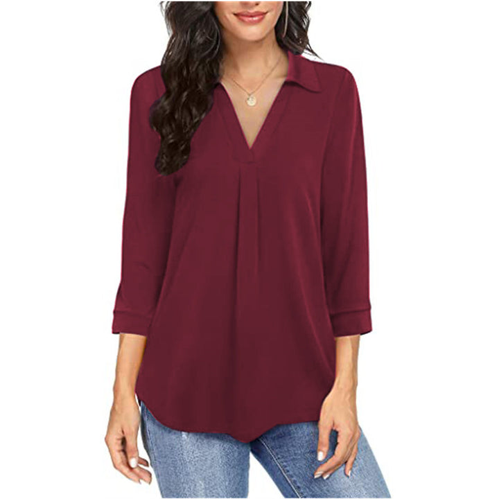 Dame Relaxed Fit Plisseret Bluse Stilla