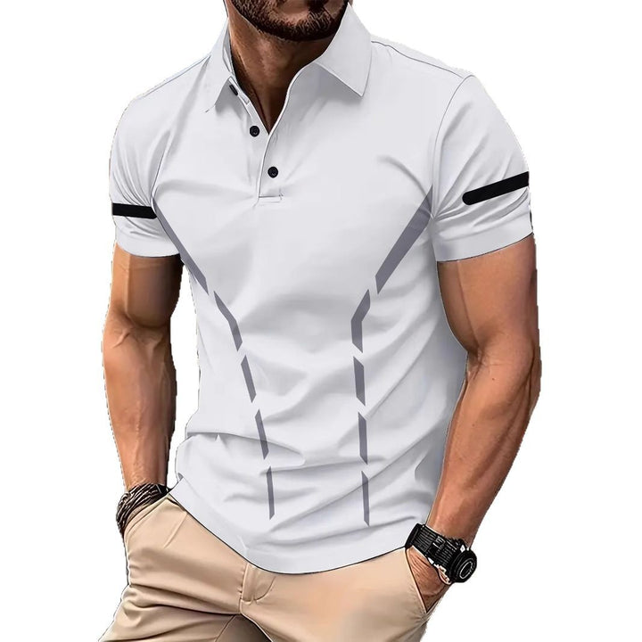 Herrer polo shirt med trendy sportsligt design og åndbare egenskaber Stilla