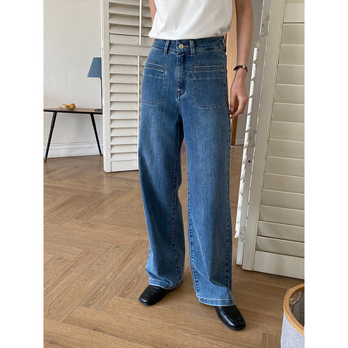 Kvindernes løstsiddende høj talje jeans Stilla