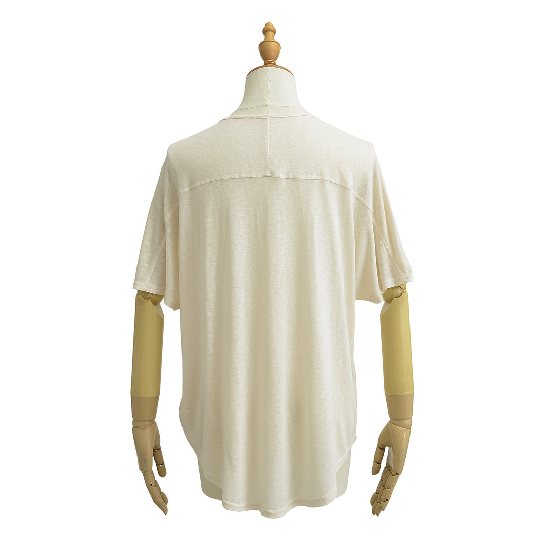 Dame afslappet indpakningsbluse med elegante rynker Stilla