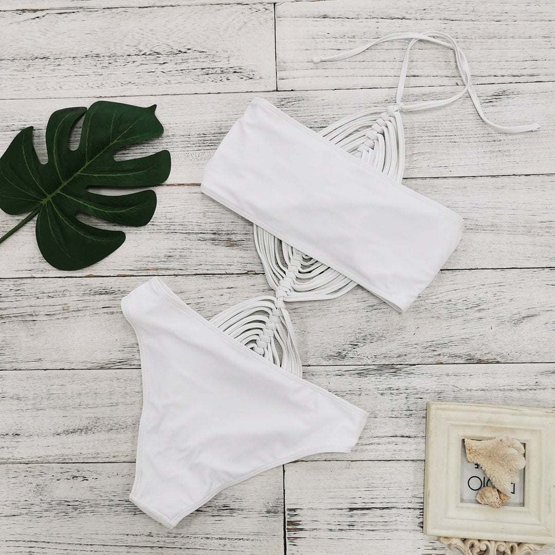Dame Bikini-sæt med innovativt design og raffinerede bindebånd Stilla