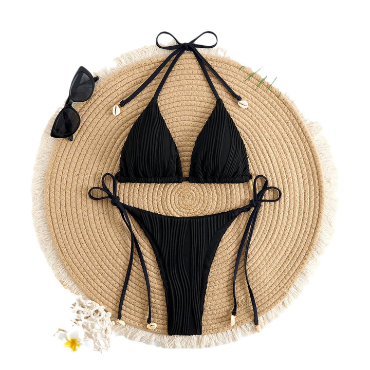 Dame Rib High-Cut Bikini Sæt Stilla