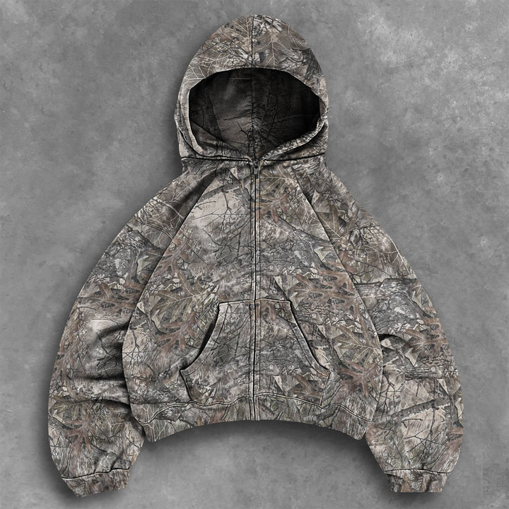 Herrer Urban Camouflage Zip-Up Hoodie Stilla