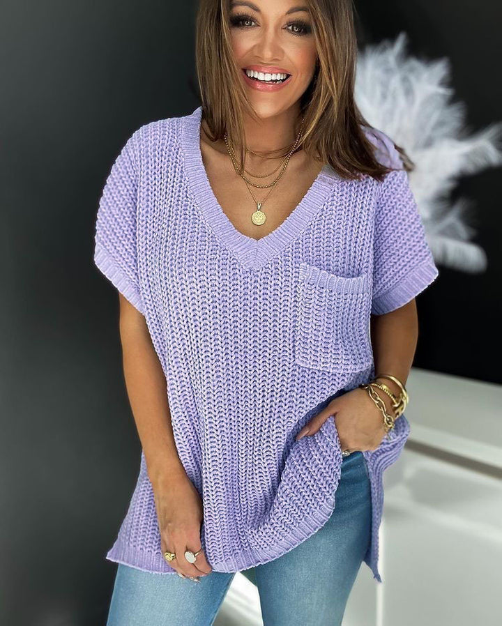 Dame Oversized Strikpullover Stilla