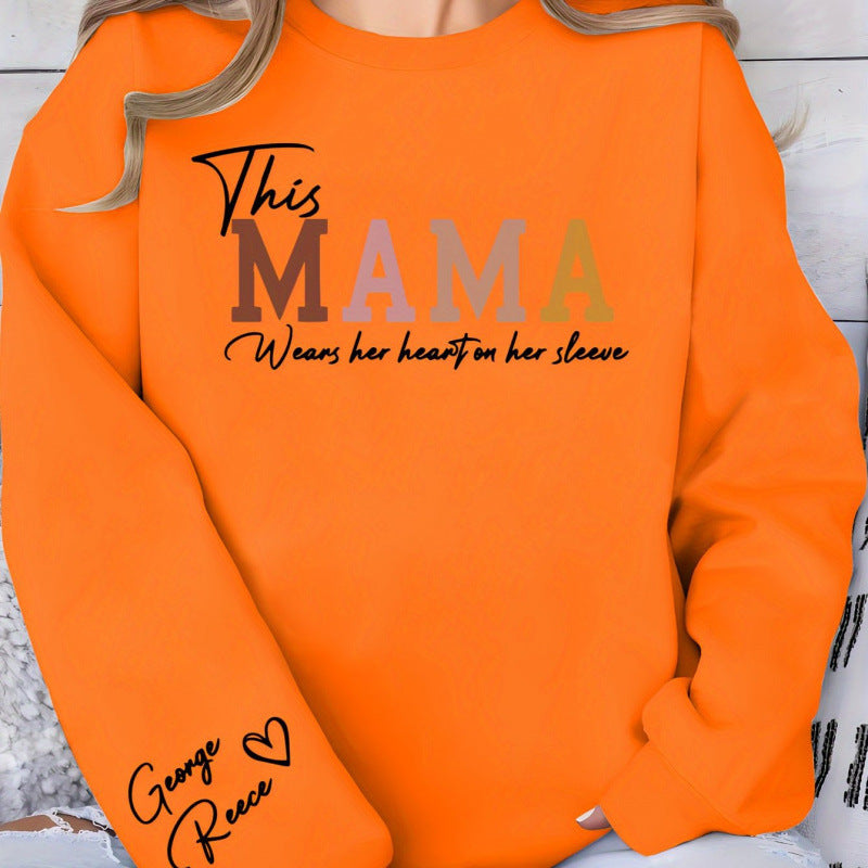 Kvinders sweatshirt med inspirerende mortryk og komfortabel pasform Stilla