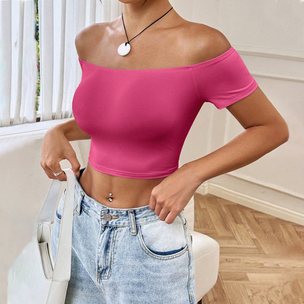 Kvinder cropped Off-Shoulder Skjorte Stilla