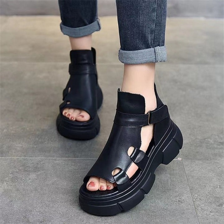 Dame Chunky Sandaler med åben tåområde og justerbart remdesign Stilla