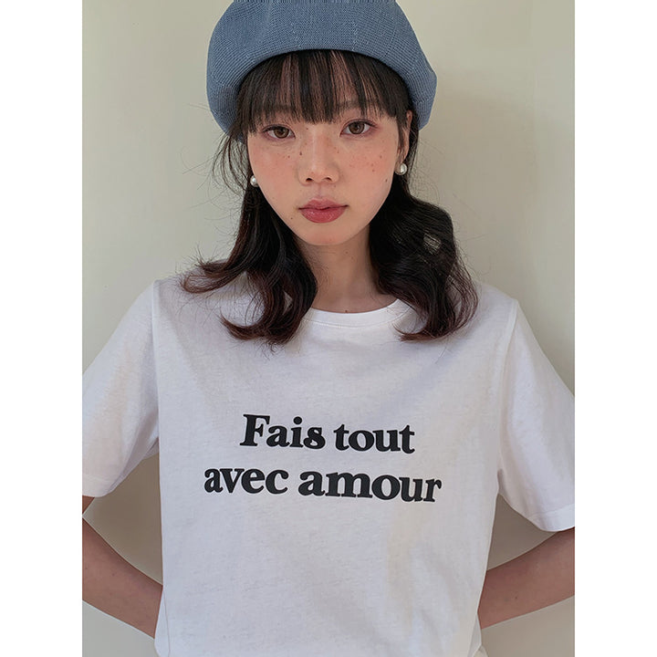 Dame T-shirt med kreativttryk og behagelig pasform Stilla