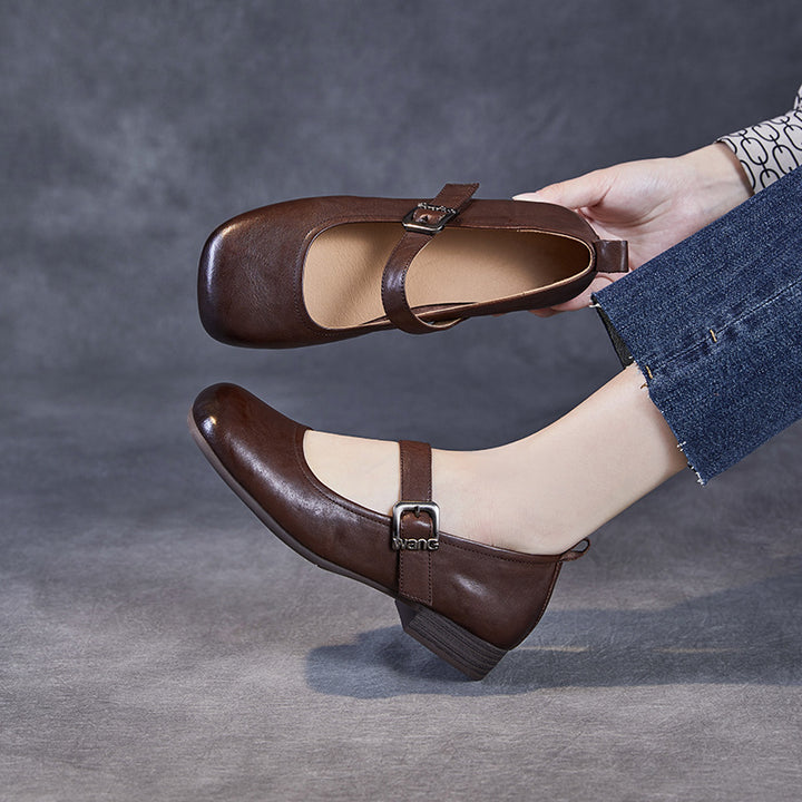 Dame Elegante Mary Jane Ballerinas med Behageligt Fodbed Stilla