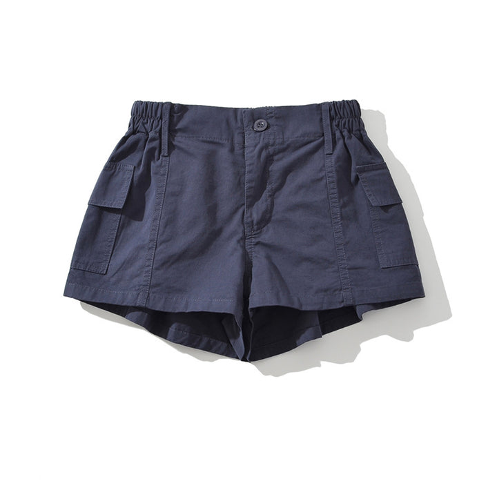 Dame fritids-shorts med praktiske cargo-lommer og elastisk liv Stilla