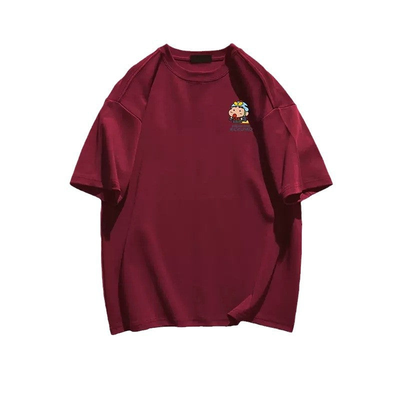 Dame T-shirt med sjov karaktertryk og oversized pasform Stilla