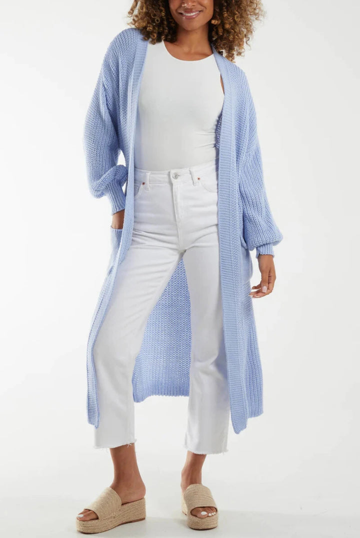 Kvinders strikket frakke i afslappet oversized design Stilla
