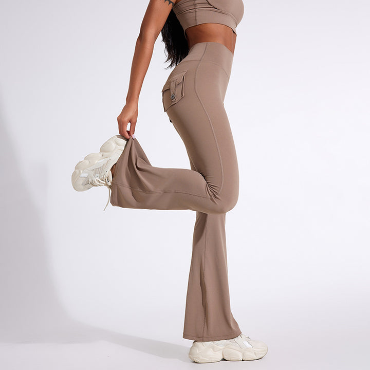 Dame Bootcut leggings med lommer og høj talje Stilla