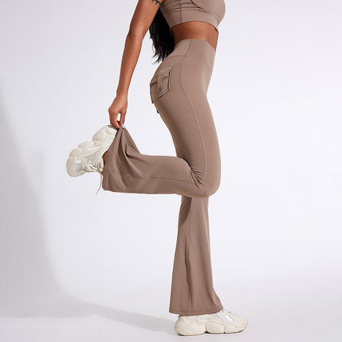 Dame Bootcut leggings med lommer og høj talje Stilla