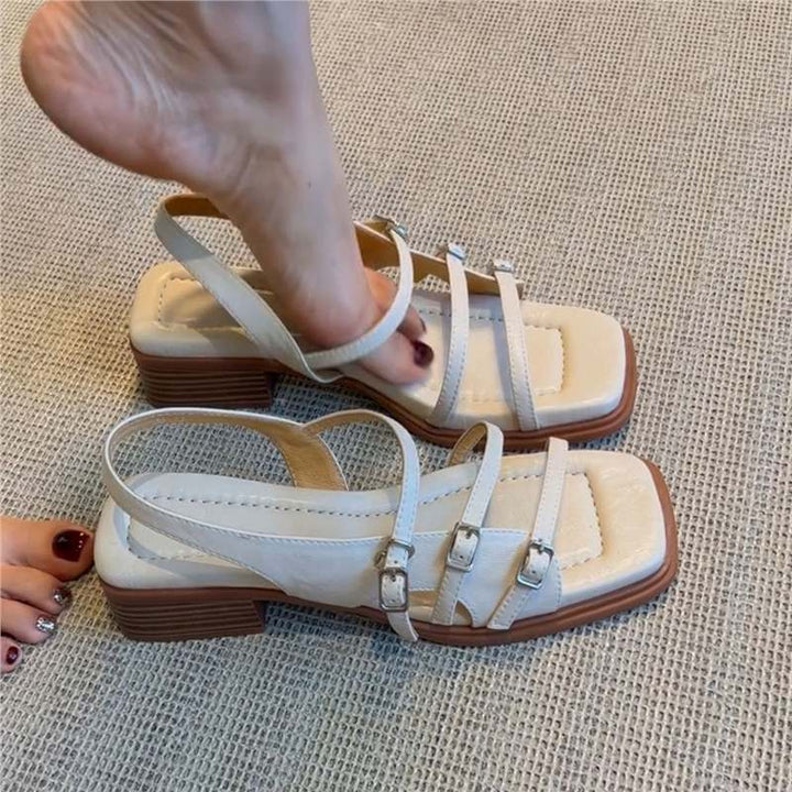 Dame Slingback Sandaler med elegant remdesign og komfortabel blokhæl Stilla