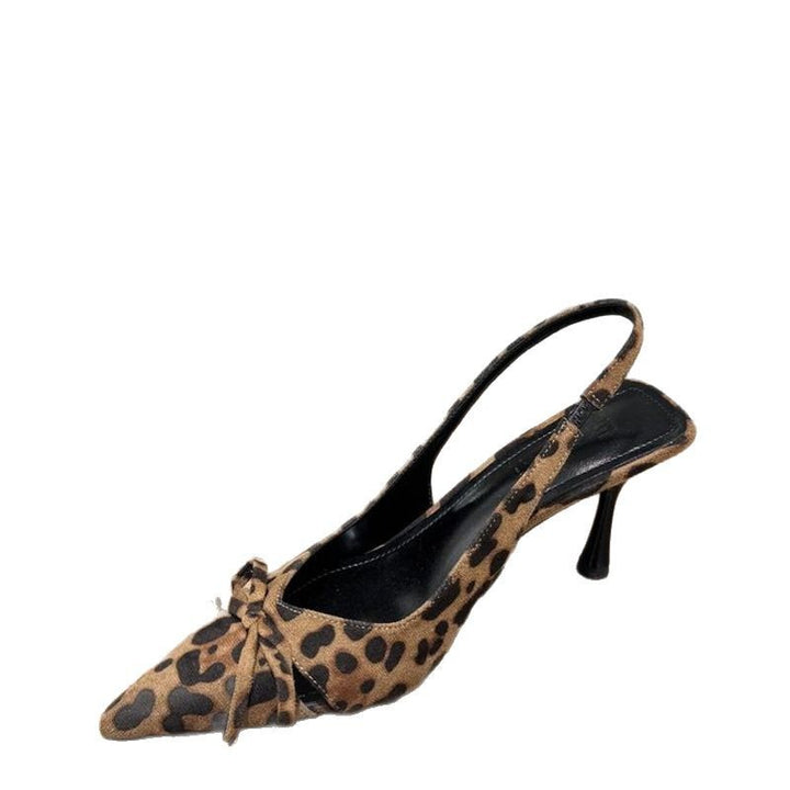 Dame Slingback Spidstårne med Sløjfe Design Stilla
