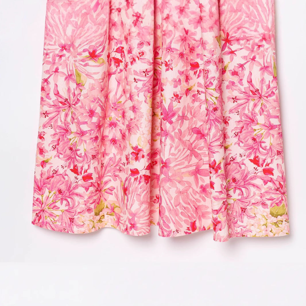 Dame Floral Maxi Kjole med justerbare Spaghetti-stropper Stilla