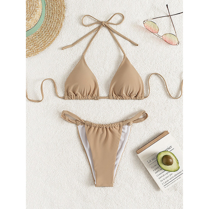 Dame trekant-bikini med justerbare stropper og elegant snit Skovae