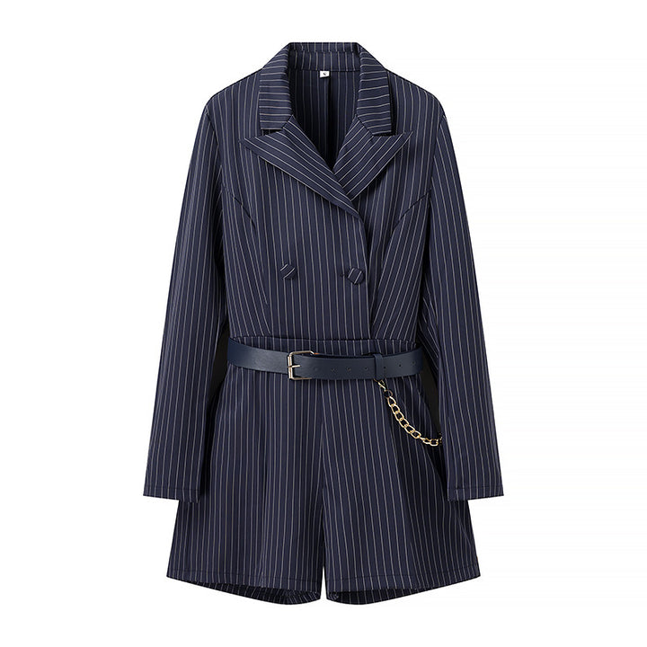 Dame blazer overalls med elegant talje og moderigtige striber Stilla