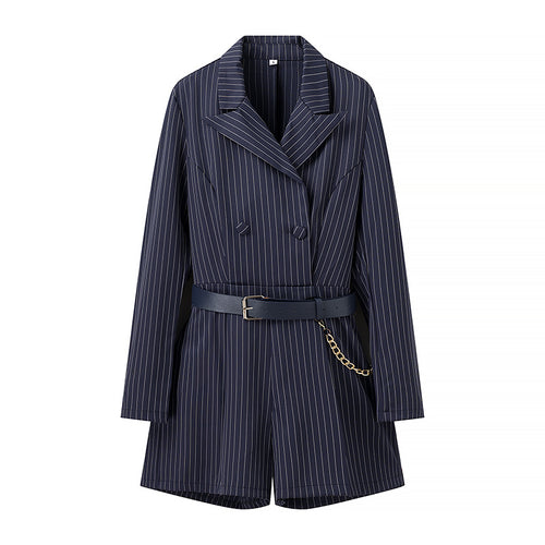 Dame blazer overalls med elegant talje og moderigtige striber Stilla