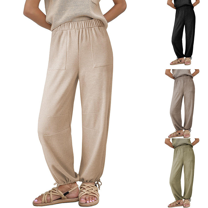 Dame Relaxed Fit Rib Bukser