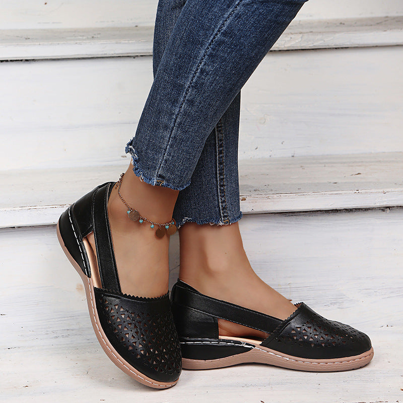 Dame Komfortable Slingback-Sko med åndbart design Stilla