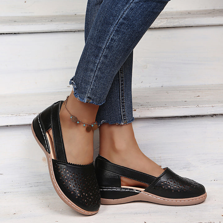 Dame Komfortable Slingback-Sko med åndbart design Stilla