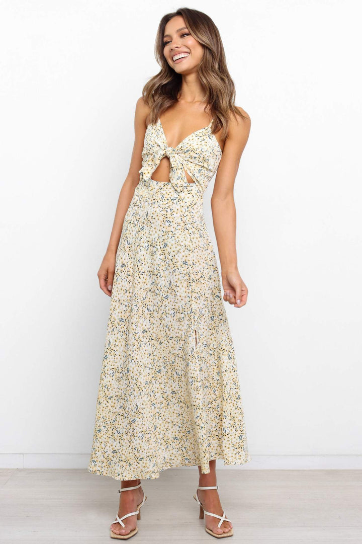Femme Floral Cut-Out Maxi Kjole Stilla