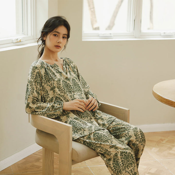 Dame Maxi-kjole med floralt design Stilla