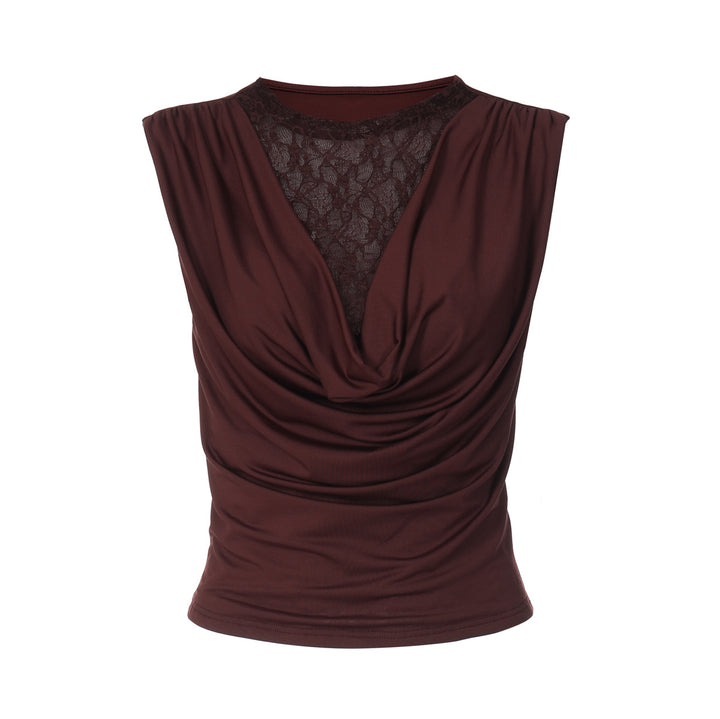 Dame Elegant top med raffineret spidsdetalje Skovae