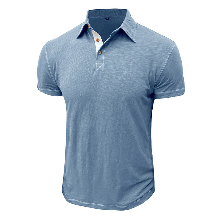 Herrer Polo-Shirt med elegante knapper og blødt stof Stilla