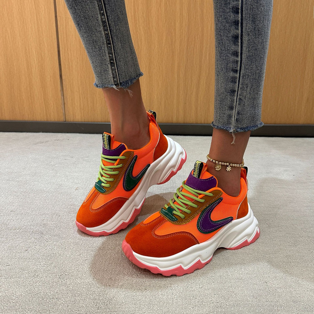 Dame Sporty Chunky Sneakers med farverigt design og polstret sål Stilla