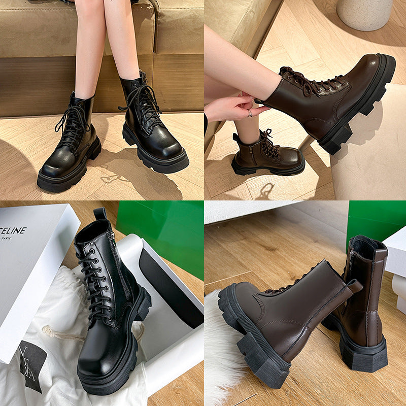 Dame robuste snørestøvler med trendy chunky-design Stilla