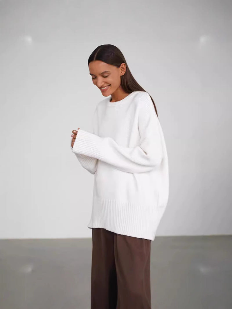 Femme Oversize Chunky Strikpullover Stilla