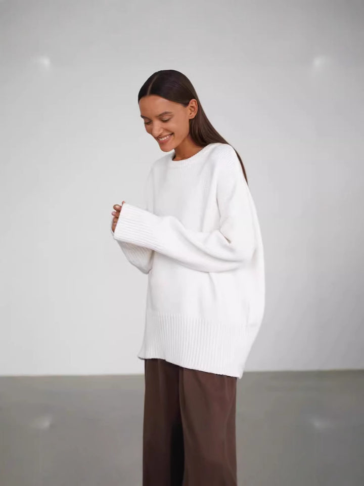 Femme Oversize Chunky Strikpullover Stilla